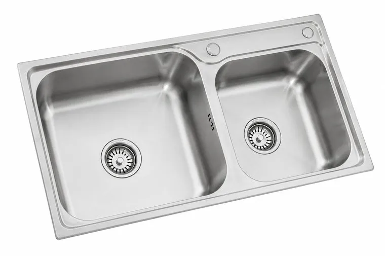 bacha de cocina de acero inoxidable Cubic dúo l83