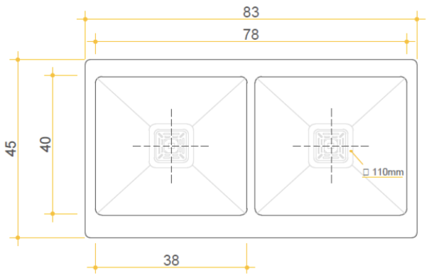 Plano de L doble